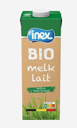 Bio Inex lait demi ecrémé (6x1L)