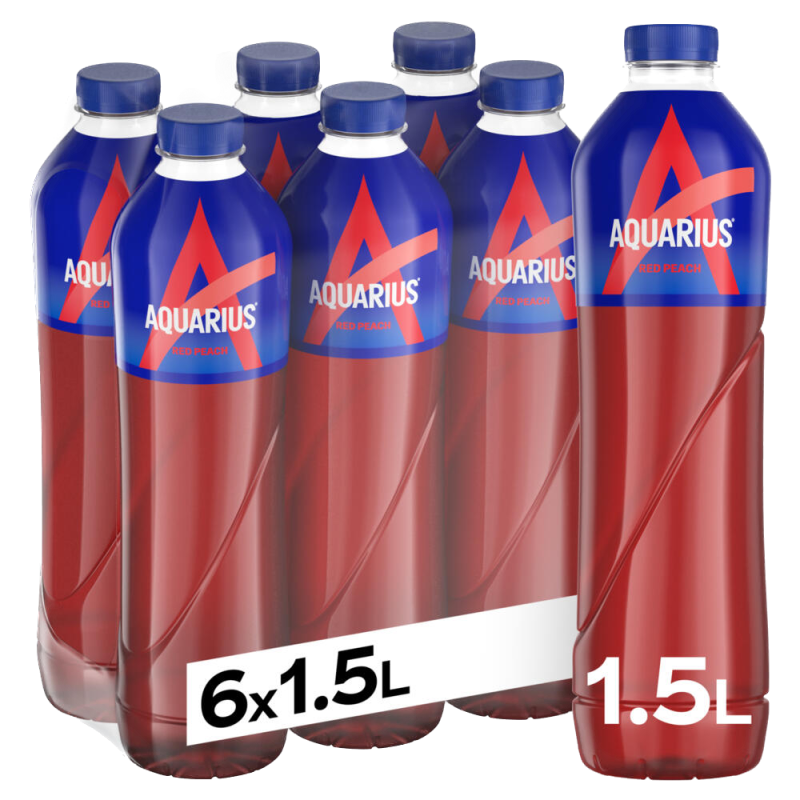 AQUARIUS RED PEACH 6x1.5l PET
